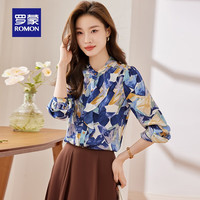 罗蒙女士花衬衫 黄花 3XL