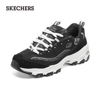 斯凯奇（Skechers）时尚绑带运动鞋11936 黑色/白色/BKW 35