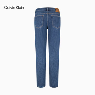 Calvin Klein Jeans【CK极简裤】24秋季新款男ck含羊毛直筒微弹牛仔裤J327411 1A4-牛仔蓝