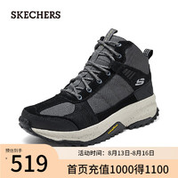 斯凯奇（Skechers）男士复古休闲鞋高透气记忆泡棉鞋垫237315 黑色/BLK 39