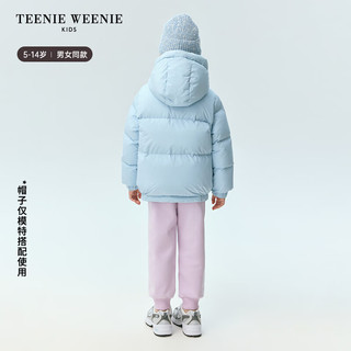 Teenie Weenie Kids小熊童装24冬季男女童面包服连帽羽绒服 藏青色 140cm