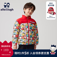 allo&lugh阿路和如儿童羽绒服加厚白鸭绒男女童加厚外套短 红色 110cm