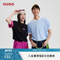 HUGO【100%棉 男女同款】 24夏季棉质短袖T恤