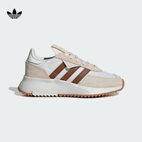 adidas RETROPY F2经典运动鞋女大童儿童阿迪达斯三叶草 白/浅褐/棕红 40码