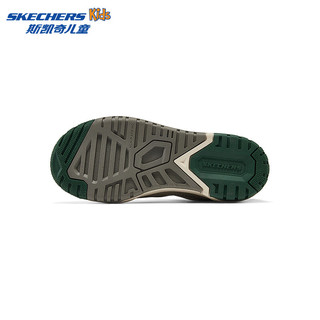 Skechers斯凯奇儿童春秋低帮休闲复古板鞋男童厚底轻便防滑运动鞋406157L 男童/灰褐色/TPE 31码