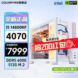 COLORFUL 七彩虹 IP联名橘猫电脑游戏主机（i5 12600KF、512G SSD、RTX 4070 Ti、16GB）