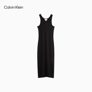 Calvin Klein Jeans24秋季新款女士简约ck刺绣休闲通勤背心针织连衣裙40WJ219