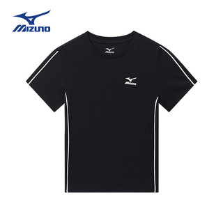 美津浓（MIZUNO）Mizuno儿童短袖T恤舒适休闲男中大童上衣t2024夏季百搭 环礁蓝 160cm(160cm) (身高155-16