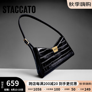 STACCATO 思加图 2024夏季腋下包手提包单肩包时尚背提包X3231BX4 优雅白 F