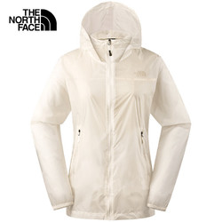 THE NORTH FACE 北面 皮肤衣女户外防风透气防晒外套7WCR 米白色/N3N L