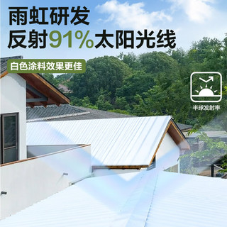 雨虹防水屋顶防水补漏材料房顶裂缝防水胶补漏王楼顶沥青隔热涂料液体卷材 升级隔热-白色 2kg 4斤-单遍2㎡