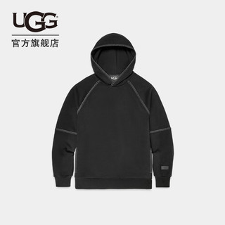 UGG秋季女士时尚舒适纯色经典连帽衫休闲运动衫外套 1158751 BLK  黑色 XL BLK | 黑色