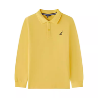 NAUTICA诺帝卡童装【儿童基本款】 男童女童POLO衫春秋季长袖T恤 黄色 170cm