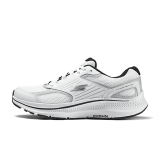 SKECHERS 斯凯奇 MEN'S GO系列 暮光 男子轻质缓震跑鞋 220868-WSL 白色/银色 45.5