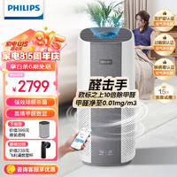 PHILIPS 飞利浦 空气净化器除甲醛专业家用宠物毛发去烟味除异味除PM2.5卧室专用新风机消毒机医用级