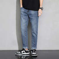 唐狮 TONLION夏男士裤子经典休闲百搭牛仔长裤