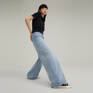 Levi's 李维斯 女士BAGGY宽松直筒时尚简约牛仔裤 A5929-0037 浅蓝色 24 31