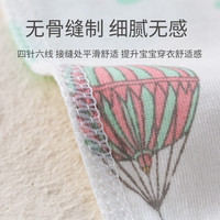 俏贝熊 婴儿包屁衣夏季薄款纯棉短袖男女宝宝三角哈衣爬服新生儿衣服 热气球 80cm