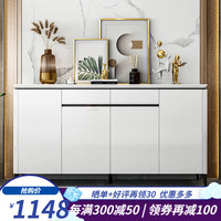 梵艾奇 门口鞋柜简约轻奢靠墙玄关柜家用白色烤漆门厅柜客厅灰色多功能储物收纳置物柜 白色D824烤漆轻奢