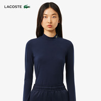 法国拉科斯特 LACOSTE女装24秋季时尚纯色简约圆领长袖T恤|TF2675 166/藏青色 42 /175