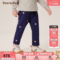 PawinPaw卡通小熊童装2024年秋冬男宝梭织裤 Navy藏青色/59 100cm