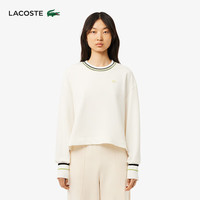 法国拉科斯特 LACOSTE女装24秋季纯棉时尚宽松百搭舒适长袖卫衣|SF4124 I2L/白色 40 /170