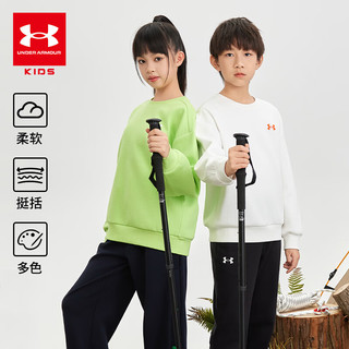 安德玛（Under Armour）童装卫衣男童女童宽松圆领卫衣运动休闲针织儿童卫衣243103380 白色 160cm