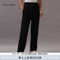 Calvin Klein Jeans24秋季男士通勤简约ck刺绣松紧腰纯棉针织卫裤J326652 BEH-太空黑 L