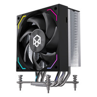 半岛铁盒（PADO）天狼星D400 PRO黑色 CPU风冷散热器 4热管ARGB风扇 支持LGA1700平台