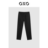 GXG男装百搭简约抽绳休闲牛仔裤2024年夏季#G24D052028 黑色 185/XXL
