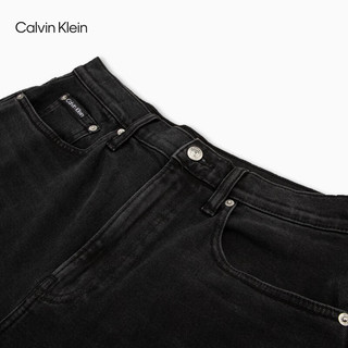 Calvin Klein Jeans24秋季男士潮流ck复古微弹洗水宽松阔腿牛仔裤J326577 1BY-牛仔黑 36