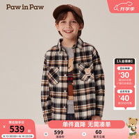 PawinPaw卡通小熊童装2024年秋冬男童男孩衬衫 Beige米色/35 150cm