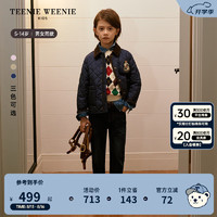 Teenie Weenie Kids小熊童装24秋季男女童英伦复古学院风棉服 藏青色 160cm