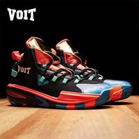 沃特篮球鞋青少年实战耐磨橡胶底防滑减震球鞋男透气高帮运动鞋女