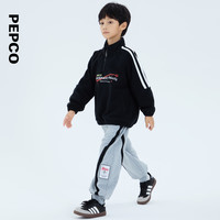 小猪班纳童装2024秋装新款儿童樽领上衣中大童男童长袖针织衫休闲