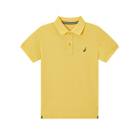 诺帝卡 NAUTICA童装【儿童基本款】 男童POLO衫夏季短袖T恤抑菌 黄色-清仓 110cm