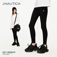 诺帝卡 NAUTICA童装 女童运动瑜伽裤春秋夏季打底裤legging儿童城市户外 黑色 130cm