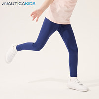 诺帝卡 NAUTICA童装 女童运动打底裤夏季中大儿童瑜伽裤子legging 藏青色 130cm