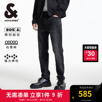 杰克·琼斯（JACK&JONES）男装衣服秋季款男士牛仔裤猫须水洗锥型logo皮标百搭潮流长裤男 深灰牛仔A16 深灰牛仔A16 180/84A/LR