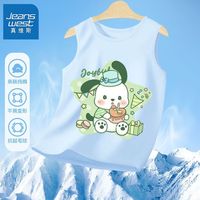 真维斯女童休闲上衣夏装女孩甜美宝宝卡通背心儿童纯棉t恤薄 【纯1棉sdh背心sw】YD72 110