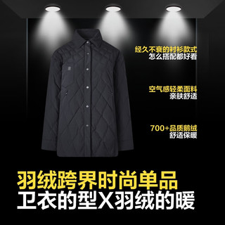 波司登秋季薄款羽绒服女款90鹅绒显瘦宽松通勤保暖外套B40133614 黑色8056 160/84A