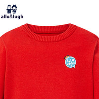 allo&lugh阿路和如童装儿童毛衣春季舒适男女童打底毛线衣修身保暖洋气 红色 140cm