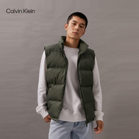 卡尔文·克莱恩 Calvin Klein Jeans24秋季男士ck鸭绒绗缝立领羽绒马甲J326814 LLP-军绿 L