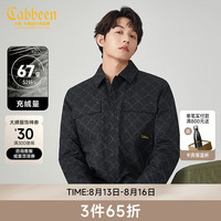 卡宾男装 90鸭绒羽绒服2024秋冬老花满印外套舒适保暖A 深蓝色87 50