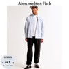 ABERCROMBIE & FITCH男装 24秋季新款通勤简约百搭宽松慢跑束脚运动裤KI134-4034 黑色