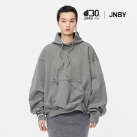 江南布衣 JNBY24秋卫衣连帽宽松套头5O9411080 072/中杂灰 S