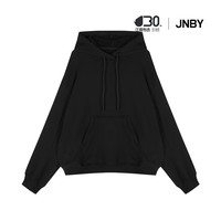 江南布衣 JNBY24秋卫衣连帽宽松套头5O9411080 001/本黑 M