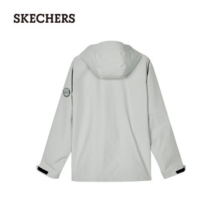 斯凯奇（Skechers）户外冲锋衣魔方系列三合一防风防水登山服外套 月球灰/00MV M