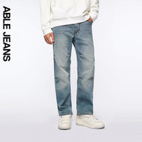 ABLE JEANS 【直筒滑板裤】24秋季男士宽松弹力牛仔裤801651 天青 32/34