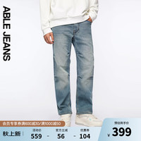 ABLE JEANS 【直筒滑板裤】24秋季男士宽松弹力牛仔裤801651 天青 28/32